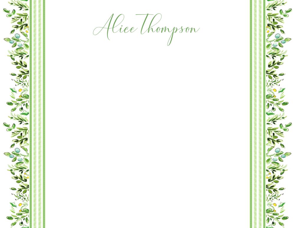 Border Fronds Flat Note Card