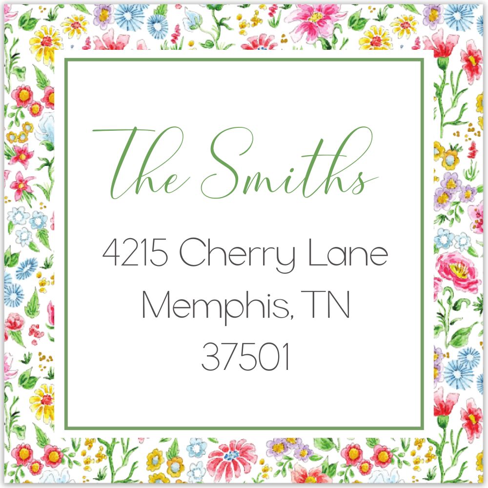 Spring Florals Return Address Label