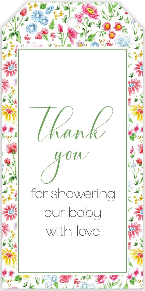 Spring Florals Hanging Gift Tag