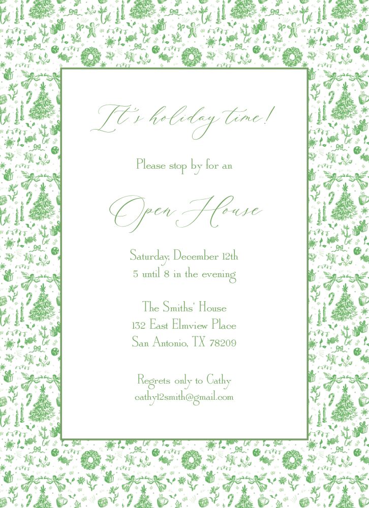 Holiday Monochromatic Invitation