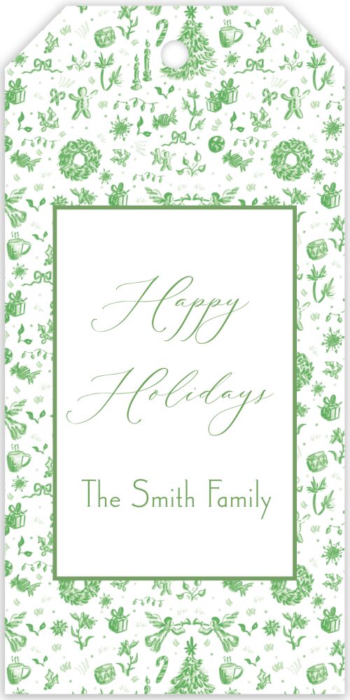 Holiday Monochromatic Hanging Gift Tag