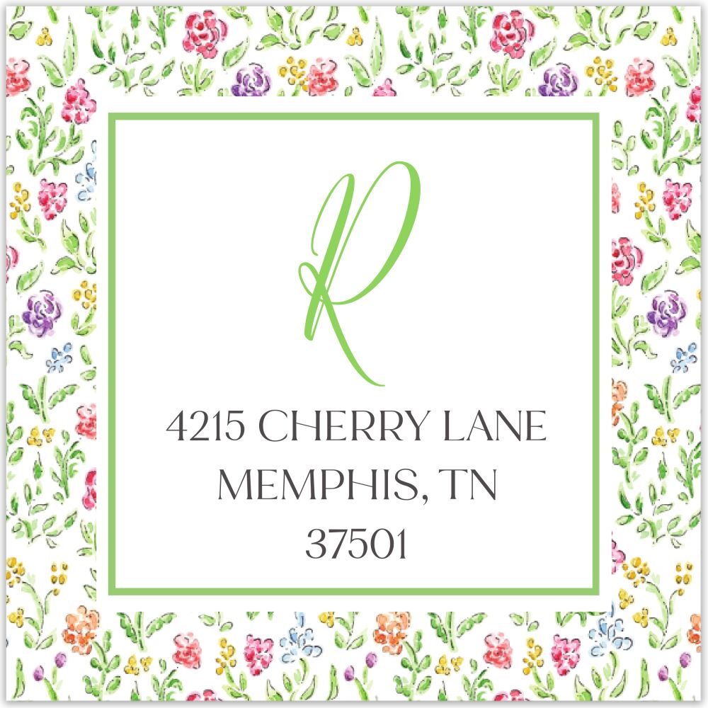 Garden Party Pattern Return Address Label