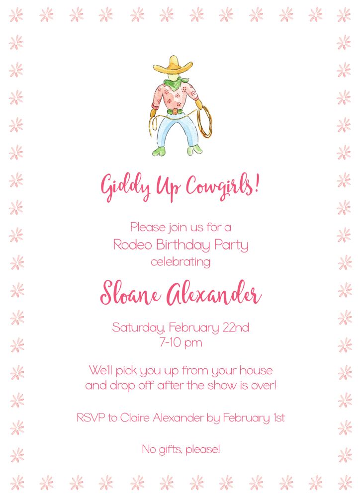 Cowboy Invitation