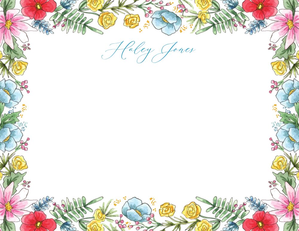 Butterfly Garden Flat Note Card