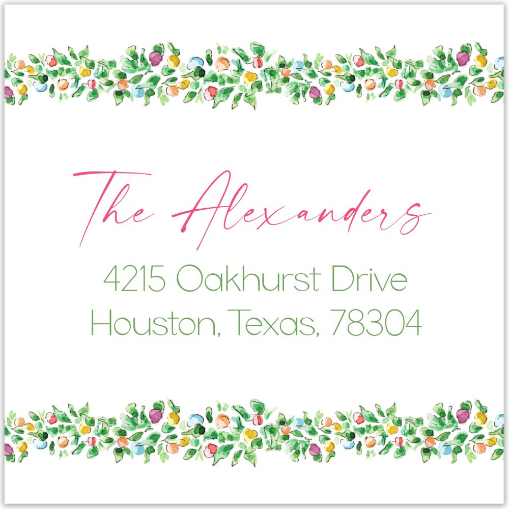 Happy Tree Return Address Label