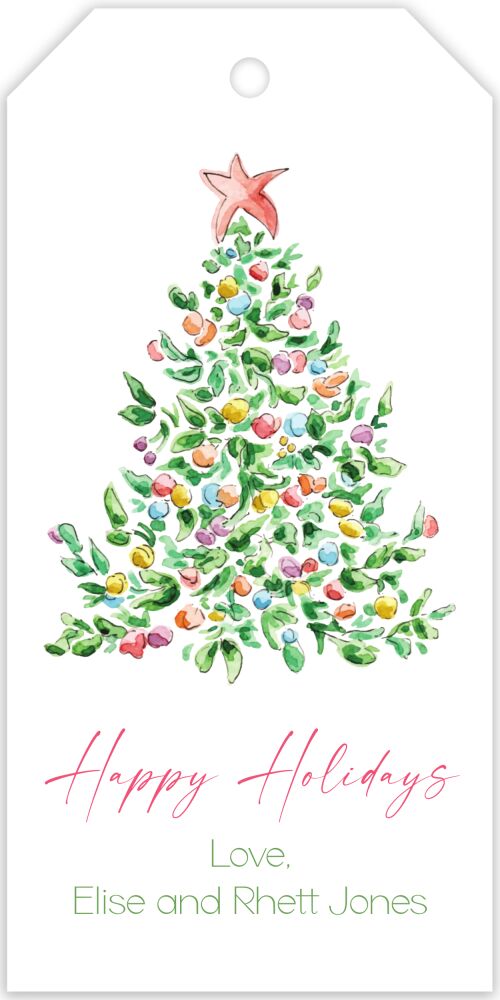 Happy Tree Hanging Gift Tag