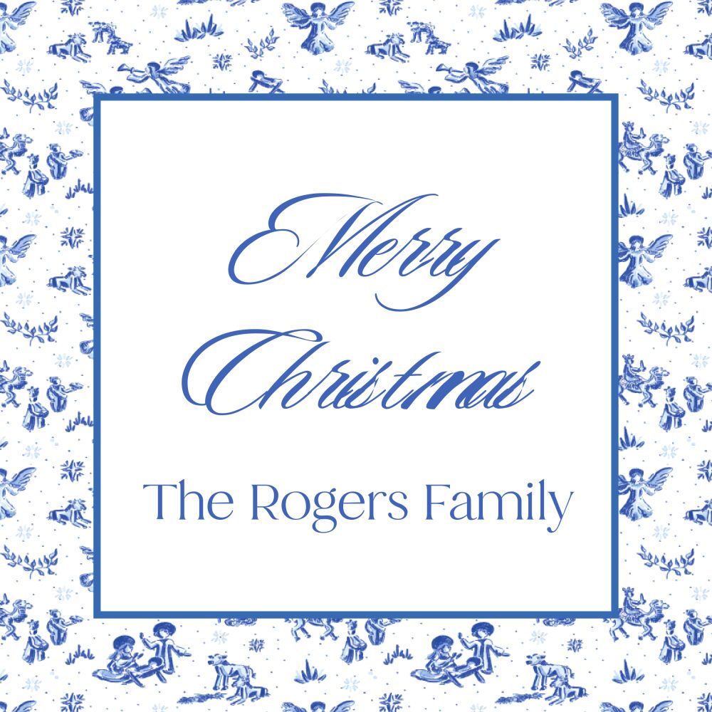 Nativity Monochromatic Enclosure Card