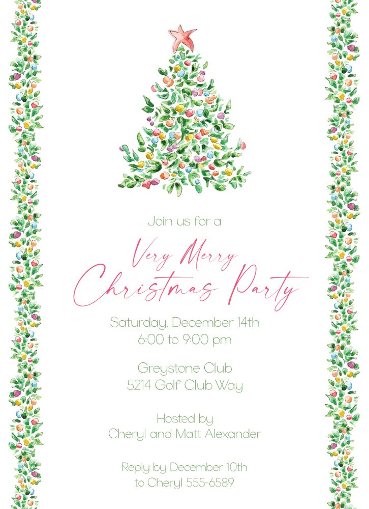 Happy Tree Invitation