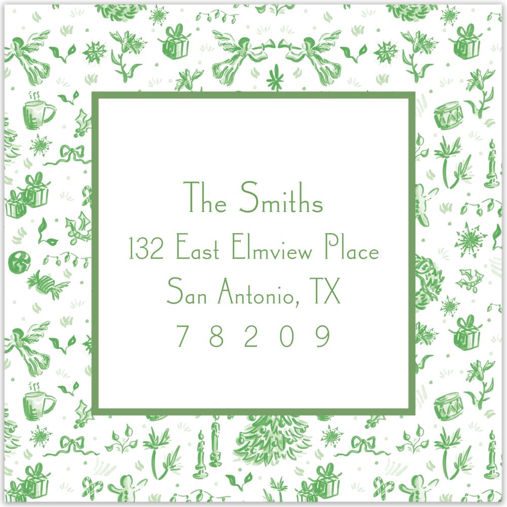 Holiday Monochromatic Return Address Label