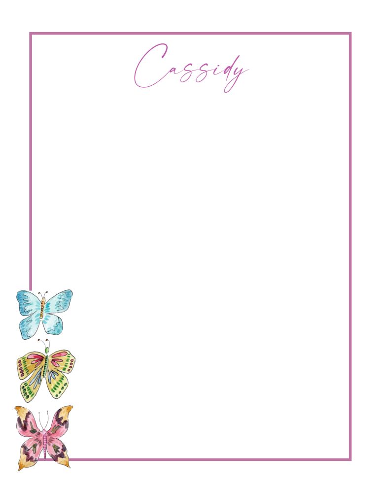 Painted Butterflies Flat Note