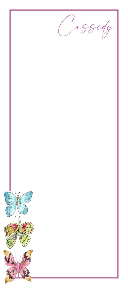 Painted Butterflies Notepad