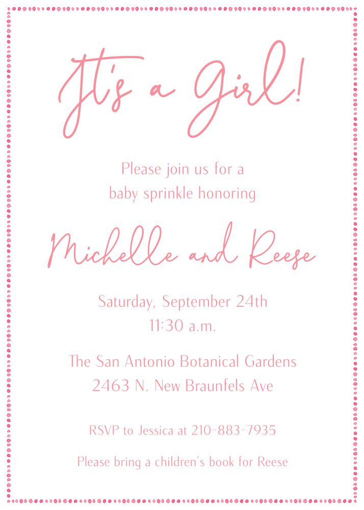 Pink Daisy Invitation