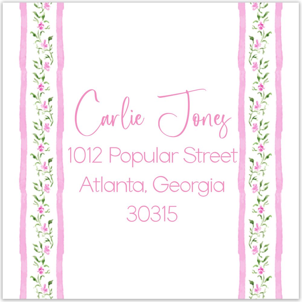 Sweet Pea Return Address Label