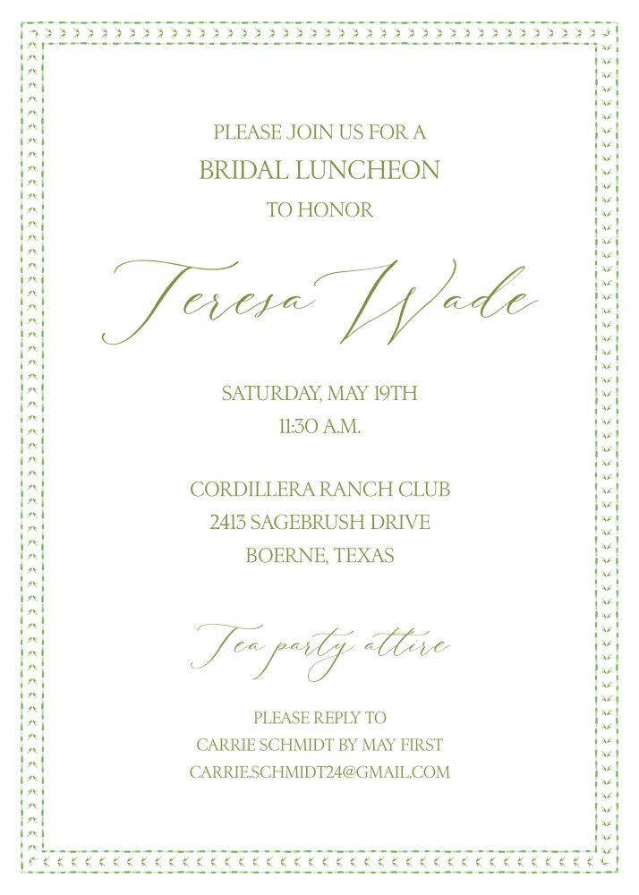 Peony Trellis Invitation