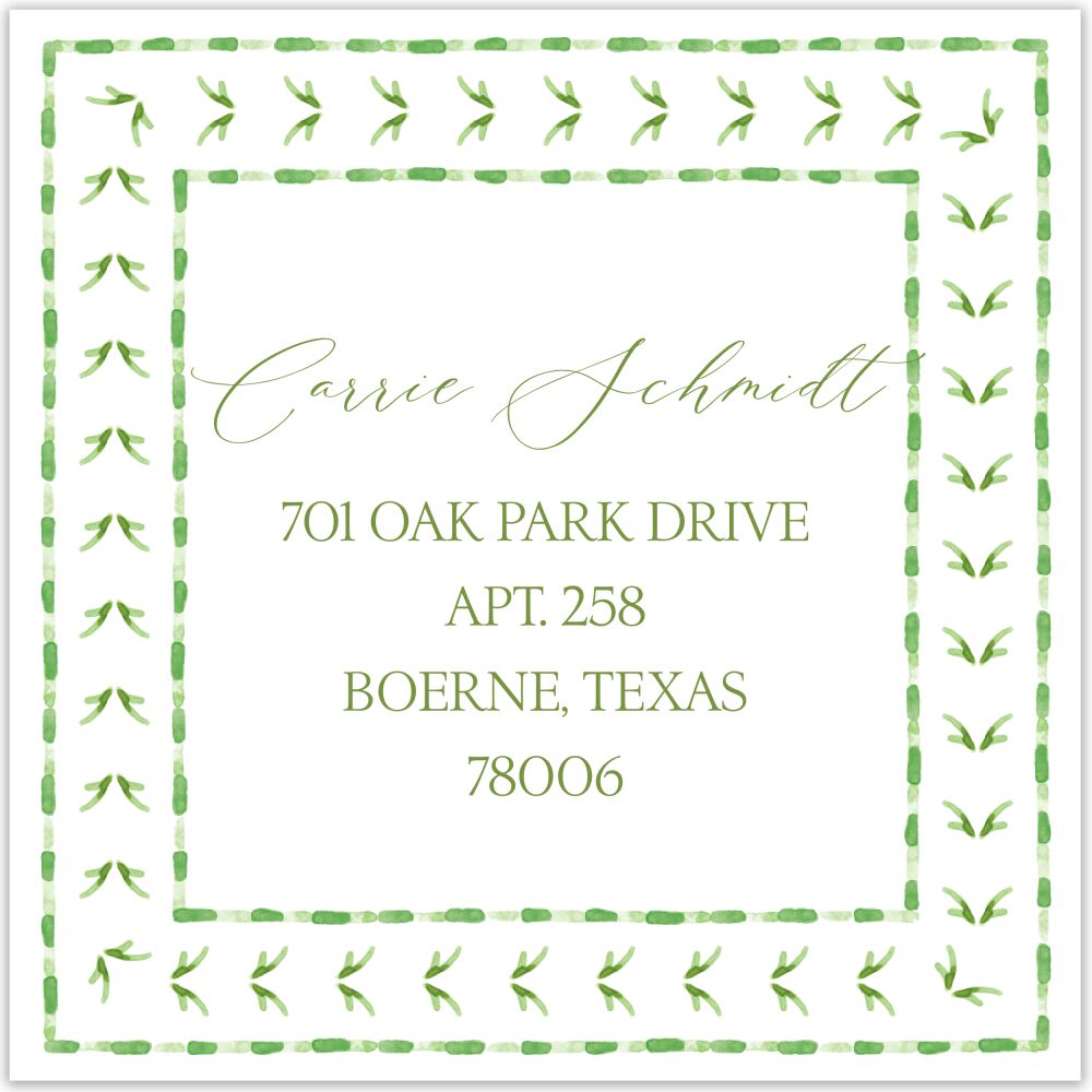 Peony Trellis Return Address Label