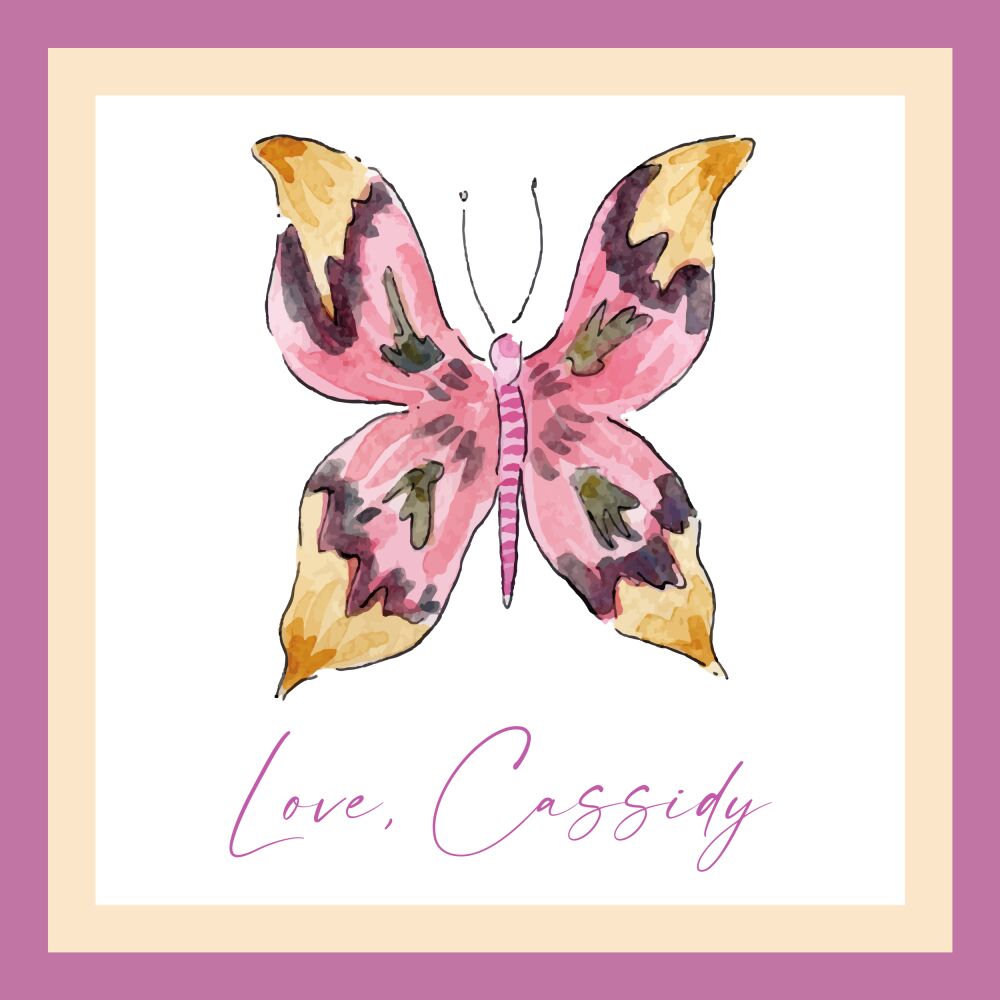 Painted Butterflies Enclosure Card