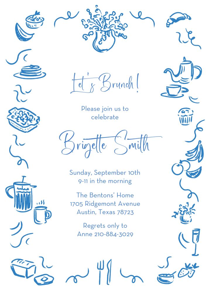 Illustrated Brunch Invitation