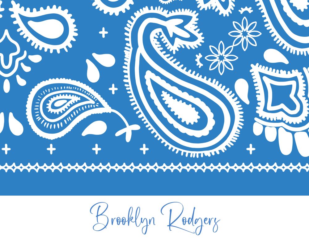 Paisley Bandana Folded Note