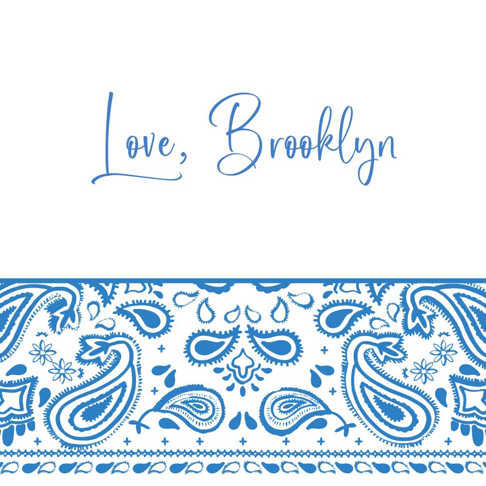 Paisley Bandana Enclosure Card
