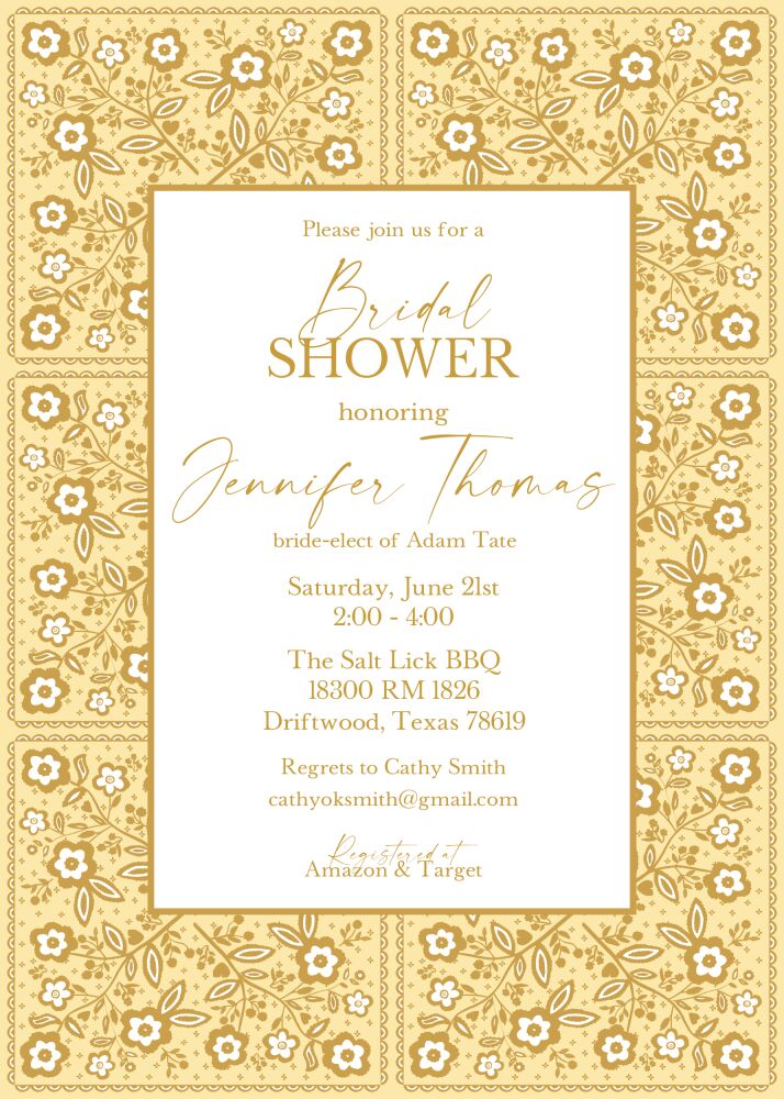 Floral Bandana Invitation 
