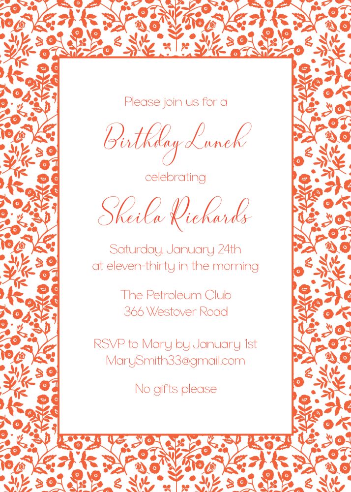 Floral Drift Invitation