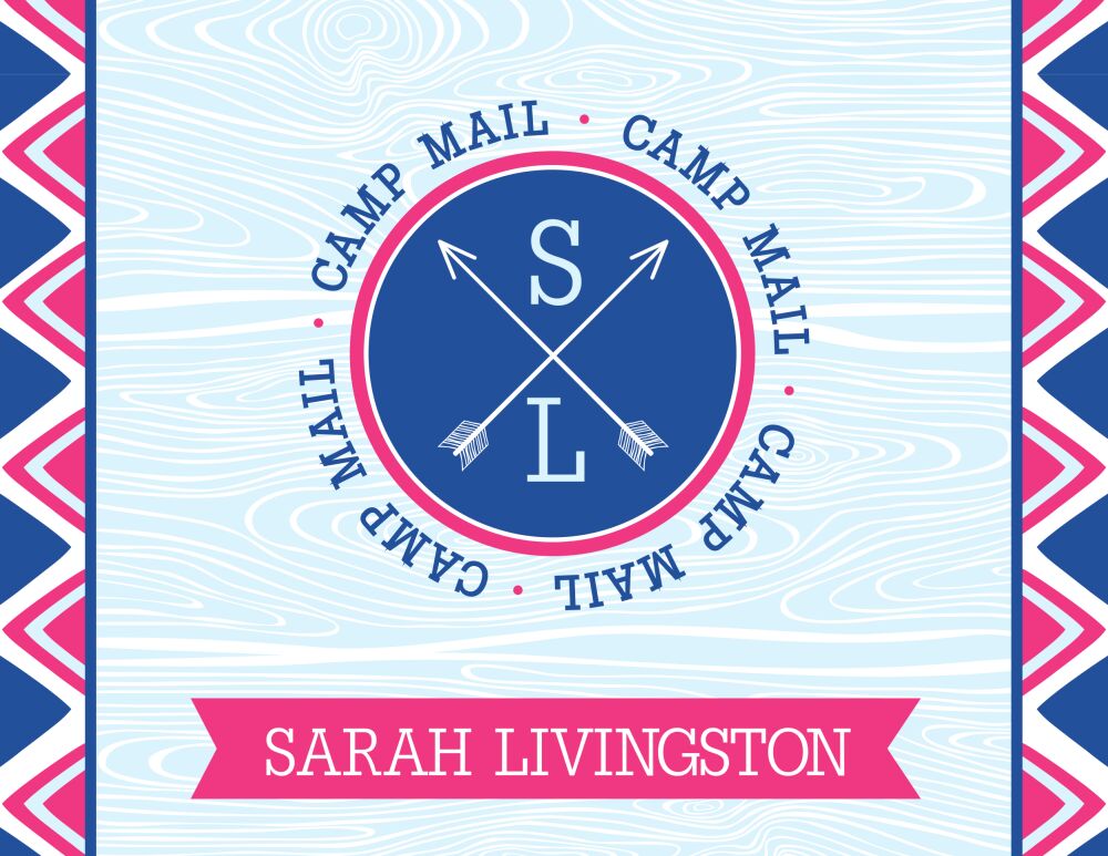 Blue Arrow Seal Camp Mail Folded Note 