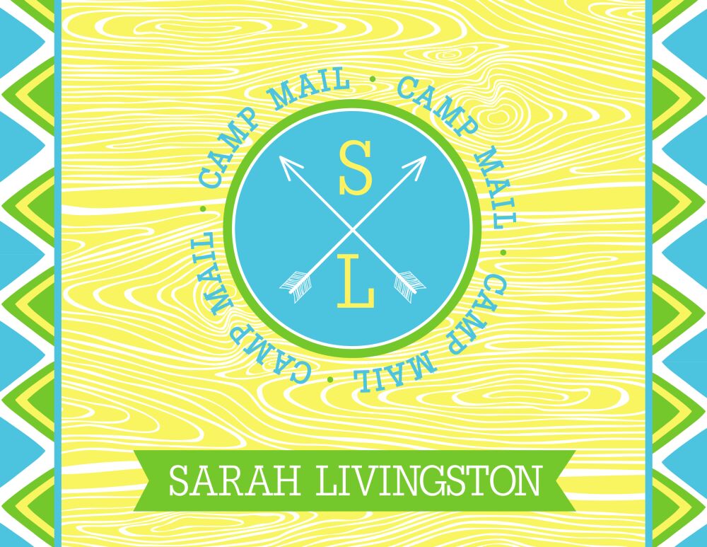 Yellow Arrow Seal Camp Mail Folded Note 