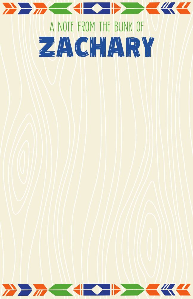 Woodgrain Camp Notes Notepad 