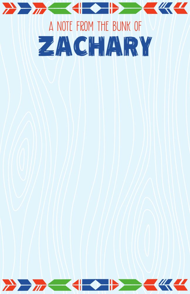 Blue Woodgrain Camp Notes Notepad 