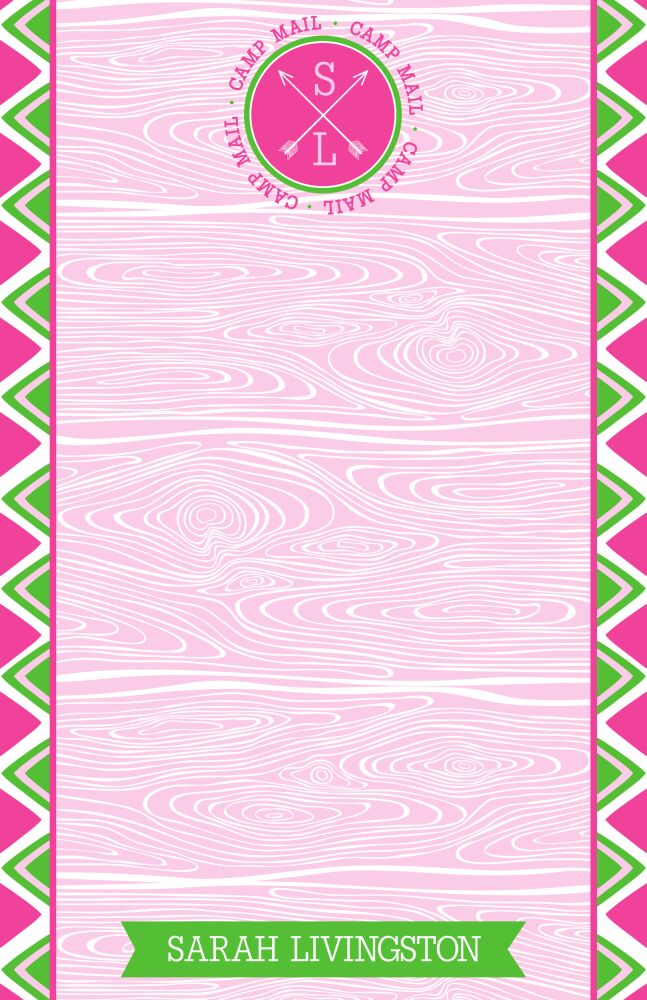 Pink Arrow Seal Camp Mail Notepad 