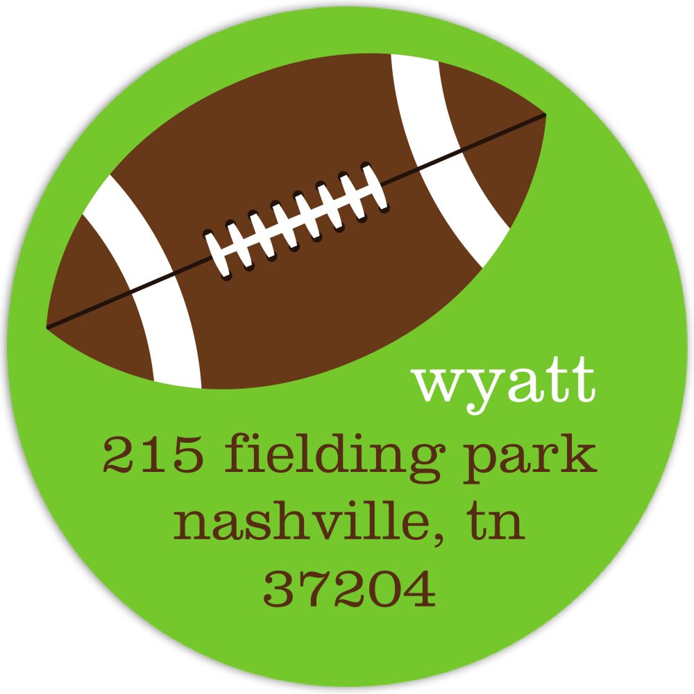 Fun Football Return Address Sticker