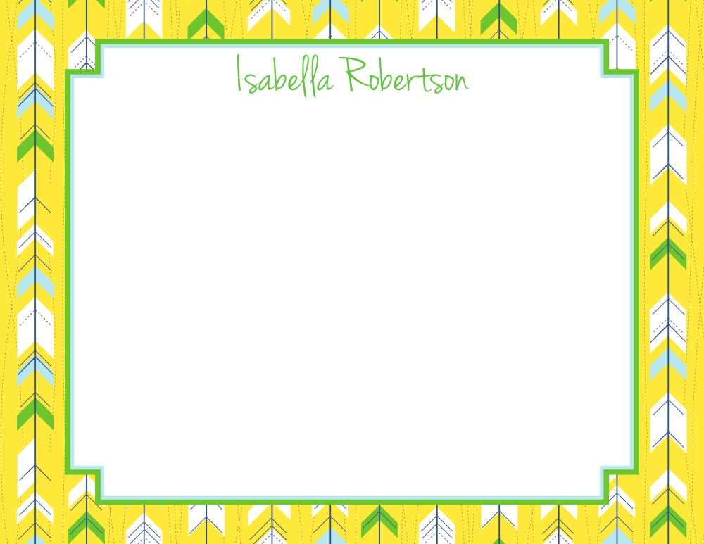 Yellow Arrows Flat Note 