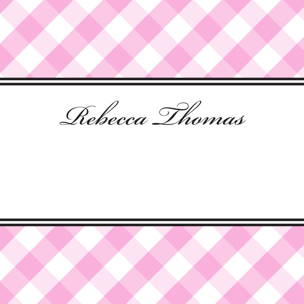 Light Pink Gingham Print Enclosure 