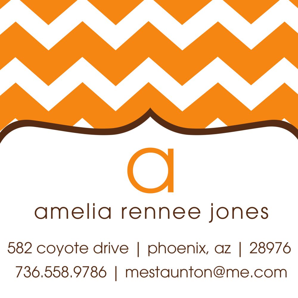 Orange Chevron Sticker 