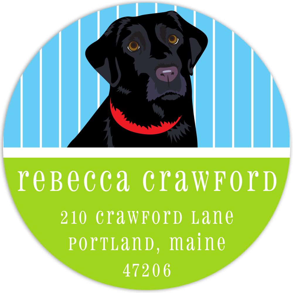 Black Lab Pinstripe Label