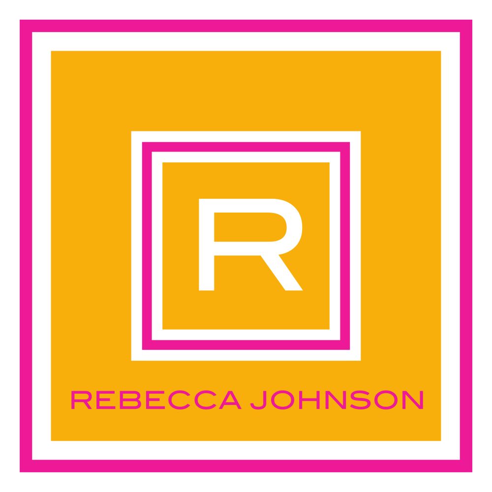 Tangerine & Melon Framed Initial Sticker 