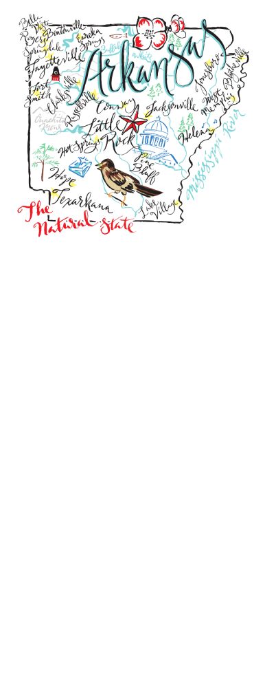 Arkansas Map Notepad