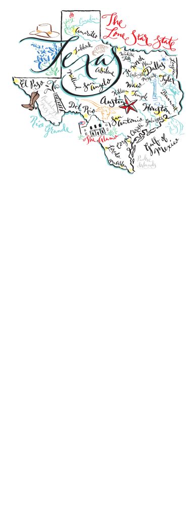 Texas Map Notepad