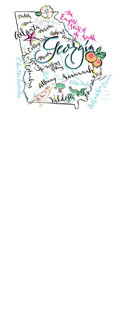 Georgia Map Notepad