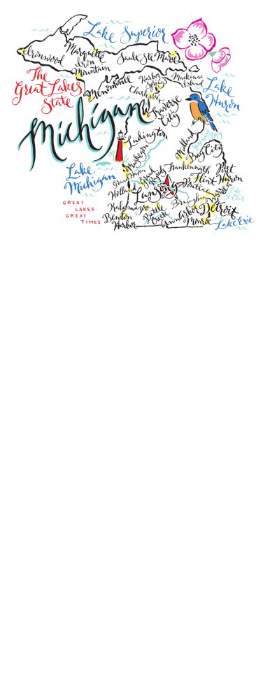 Michigan Map Notepad