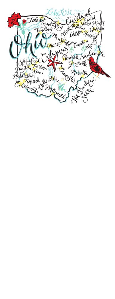 Ohio Map Notepad