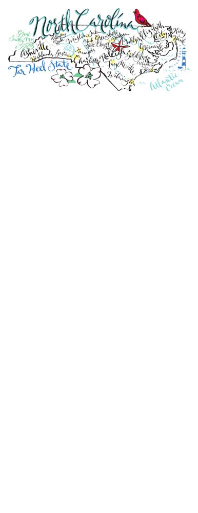 North Carolina Map Notepad