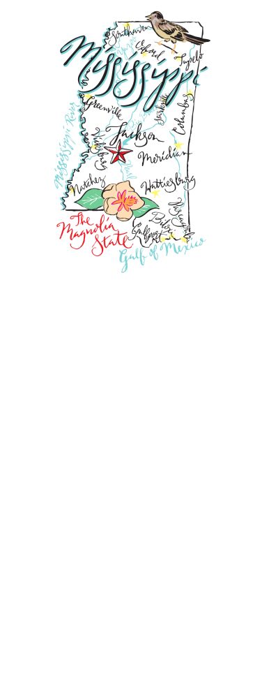 Mississippi Map Notepad