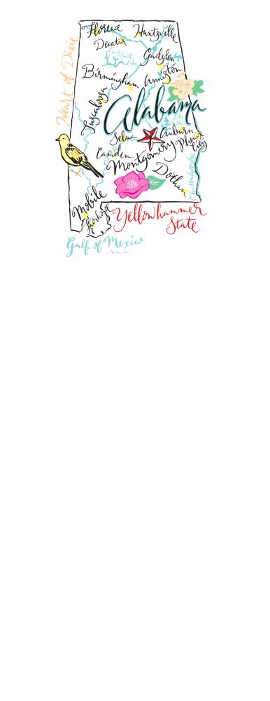 Alabama Map Notepad