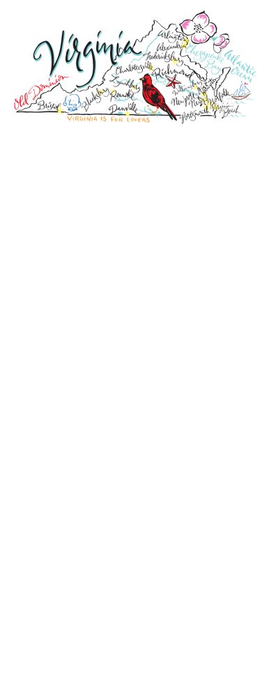 Virginia Map Notepad
