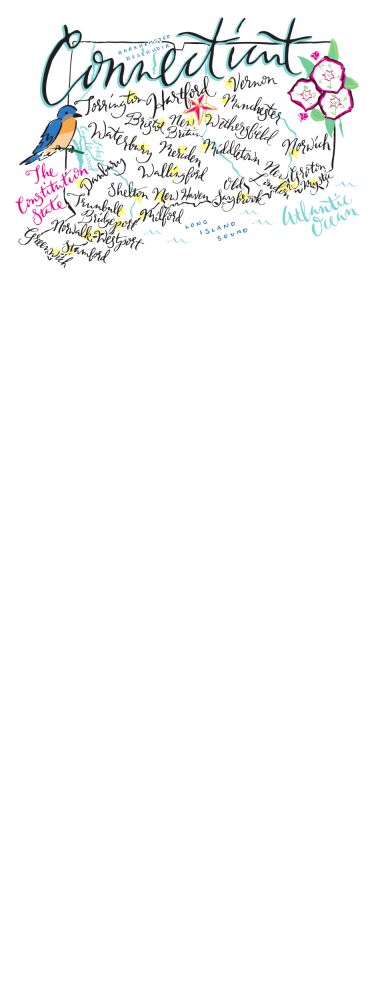 Connecticut Map Notepad