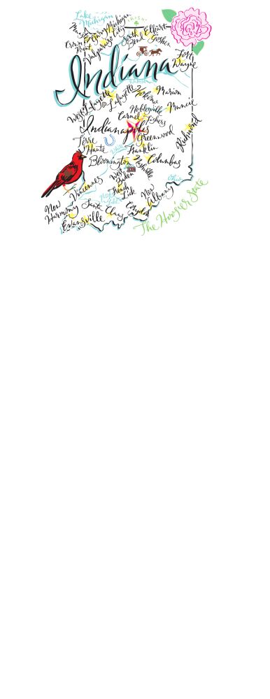 Indiana Map Notepad