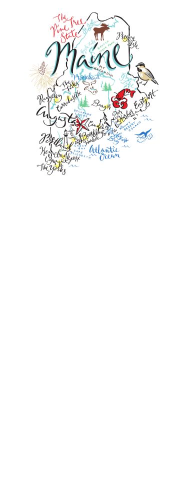 Maine Map Notepad