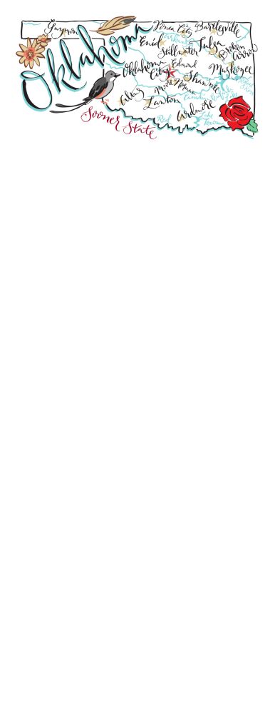 Oklahoma Map Notepad