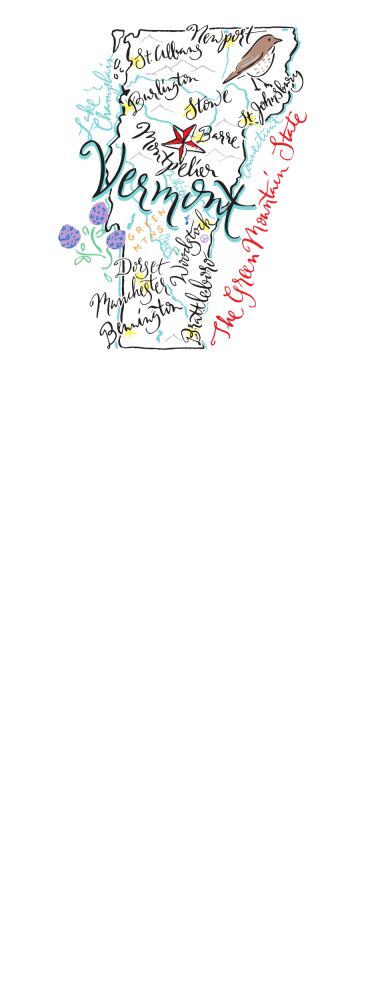 Vermont Map Notepad